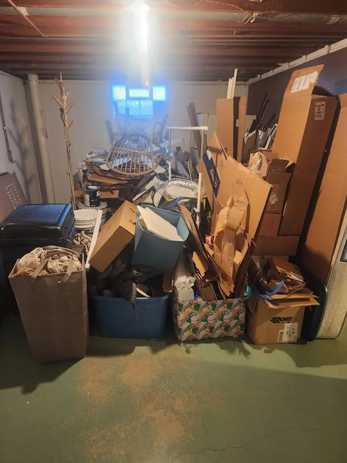 Roll-off dumpster container at job site for 6 Yard Dumpster Rental in Veneta